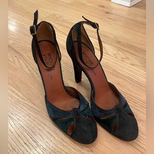 Michel Vivien 🇫🇷 Suede Heels - Size 39 (US Size 8)